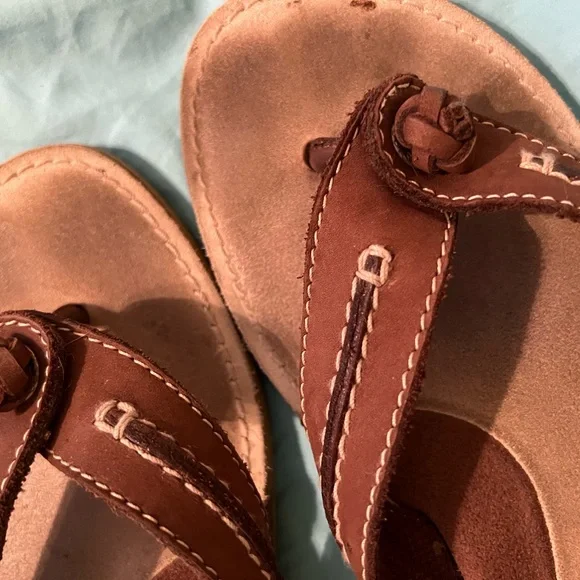 Sperry leather flip flops size 8 - Picture 3 of 5